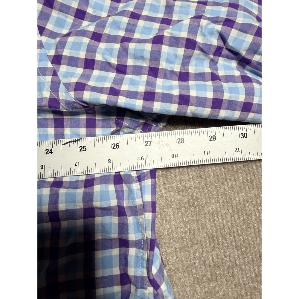 Vineyard Vines Murray Shirt Mens XXL Purple Blue Gingham Check Button Down - Picture 8 of 12
